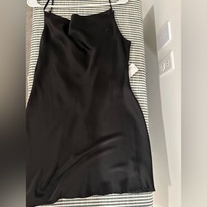 Never worn urban outfitters mini dress in black satin